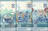 !!! HONG KONG - LOT 3 x 20 DOLARI 2018 - P NEW - UNC