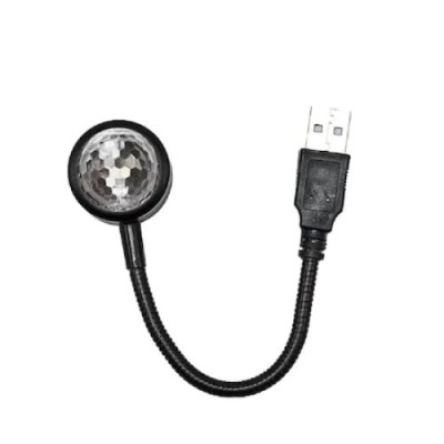 Lumina ambientala auto, cu incarcare USB, cu joc de lumini, cu microfonului incorporat, 9 moduri luminoase, multicolor foto