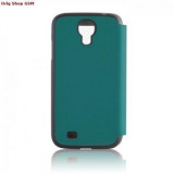 Husa Smart New window Apple iPhone 4 / 4S Sea Blue, Cu clapeta, Piele Ecologica