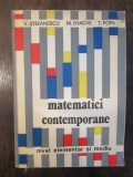 V. Stefanescu - Matematici contemporane. Nivel elementar și mediu