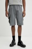A-COLD-WALL* pantaloni scurti din bumbac barbati, culoarea gri, ACWMB320