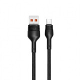Cablu de date XO-NB55, USB - MicroUSB, 5A, 1m, Negru Blister