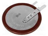 Acumul: Li VL3032 3V 100mAh 2pin,pt.PCB &Oslash;30x3,9mm -20&divide;60&deg;C