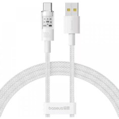 Cablu alimentare si date Baseus Gem, Fast Charging Data Cable pt. smartphone, USB la USB Type-C 100W, 1m, alb
