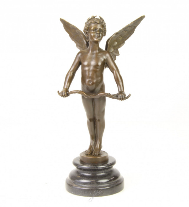 Ingeras - statueta din bronz pe soclu din marmura TM-5