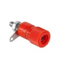 Mufa banana 4mm mama rosu executie din plastic 12mm montabila pe panou, Oem