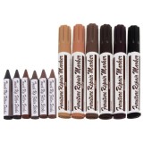 Cumpara ieftin Set 12 piese, Markere si creioane pentru mobila, corectare si reparare zgarieturi, Multicolor