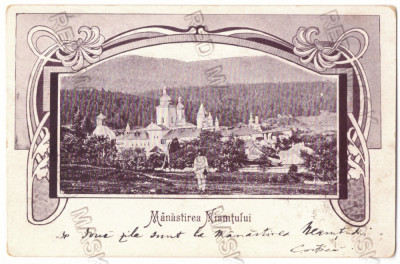 2040 - NEAMT, ETHNIC, Monastery, Litho, Romania - old postcard - used - 1903 foto