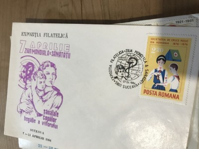 CPIF.1. Plic Expozitia Filatelica 7 April.ie ziua sanatati foto