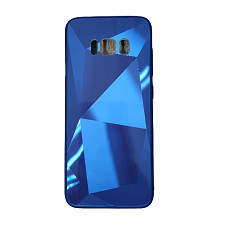 Husa silicon si acril cu textura diamant Samsung Galaxy S8+ ; S8 Plus , Albastru