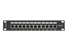 Patch Panel Lanberg 10 inch 12 porturi Black foto