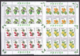 Romania 2002 fructe MI 5694-5697 minicoli MNH, Nestampilat