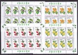 Romania 2002 fructe MI 5694-5697 minicoli MNH, Nestampilat