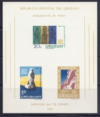 Uruguay 1964 Architecture, imperf. sheet, MNH O.008 foto