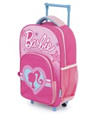 Ranică pentru Copii cu Roți și Buzunar Frontal Barbie 41*24*12
