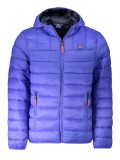 Geacă bărbați cu 2 buzunare exterioare, glugă, logo, Albastru &icirc;nchis, 2XL