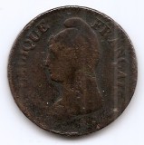 Franta 1 decime 1799 AA - L&#039;AN 8 - AA, Prima Republica, Cupru, 20 gr, 23 mm, KM-644 (2)