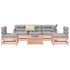 vidaXL Set canapele gradina, 6 piese, lemn masiv brad douglas foto