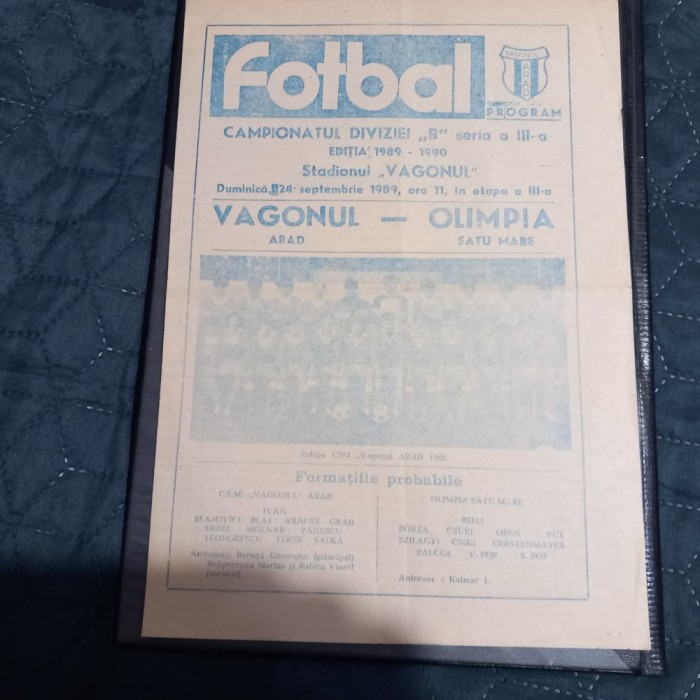 Program Vagonul Arad - Olimpia S M