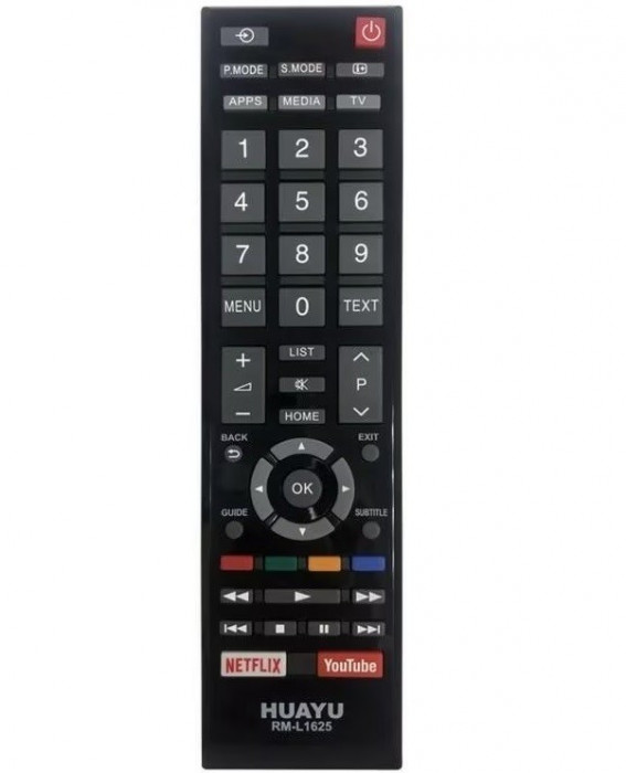 Telecomanda Universala RM-L1625 Pentru Lcd, Led si Smart Tv Toshiba Gata de Utilizare