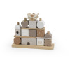 Label Label Stacking Blocks House cuburi din lemn Nougat 1 buc, Label-Label