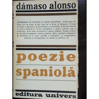 POEZIE SPANIOLA - DAMASO ALONSO foto
