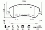 Set placute frana,frana disc VW AMAROK (2H, S1B) (2010 - 2016) BOSCH 0 986 494 624