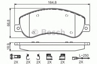 Set placute frana,frana disc VW AMAROK (2H, S1B) (2010 - 2016) BOSCH 0 986 494 624 foto