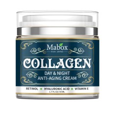 Crema anti-imbatranire Mabox Collagen retinol acid hialuronic vitamina E 50 ml foto