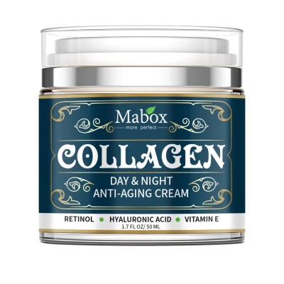 Crema anti-imbatranire Mabox Collagen retinol acid hialuronic vitamina E 50 ml foto