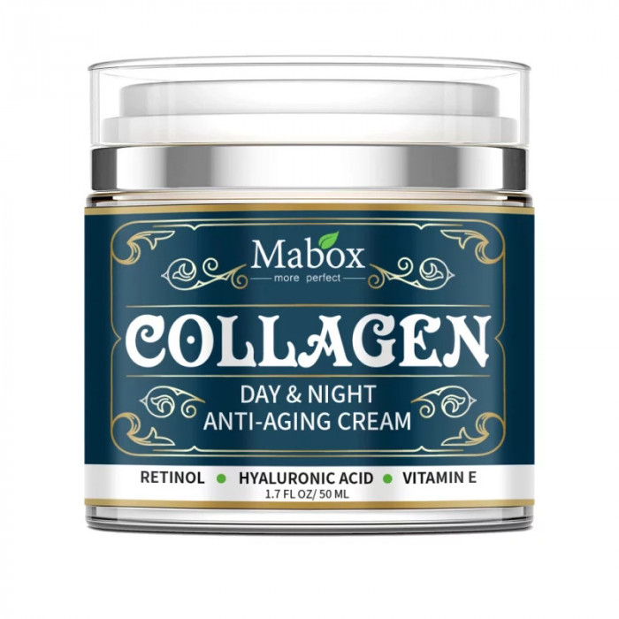 Crema anti-imbatranire Mabox Collagen retinol acid hialuronic vitamina E 50 ml