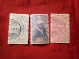 2 Timbre Etiopia 1909 Rege Menelik II 1/4g si 2g stampilate, Stampilat