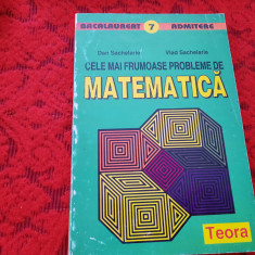 CELE MAI FRUMOASE PROBLEME DE MATEMATICA DAN SACHELARIE/VLAD SACHELARIE RF6/3