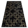 Modern GLOSS covor 407C 86 stilat, glamour, art deco negru / aur, 200x290 cm, Dreptunghi, Polipropilena