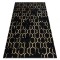 Modern GLOSS covor 407C 86 stilat, glamour, art deco negru / aur, 200x290 cm