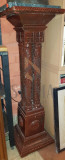 PIEDESTAL din LEMN, Sculptat In Stil &quot;NEOBRANCOVENESC&quot;, H = 104cm.