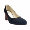 Pantofi eleganti dama, negri, din piele intoarsa, toc aramiu 6 cm - NA97N, Ninna Art Shoes