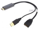 Adaptor DisplayPort la HDMI 0,2m neagră