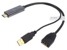 Adaptor DisplayPort la HDMI 0,2m neagră