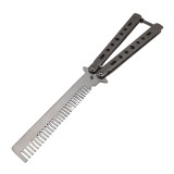 Cumpara ieftin Briceag fluture IdeallStore, tip pieptan, Comb Style, 22 cm, argintiu