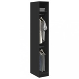 Gossi sifonier, negru, 30x50x200 cm, lemn prelucrat