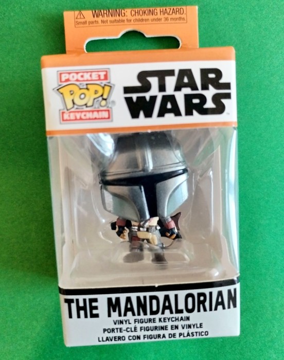 Funko Pocket Pop! The Mandalorian Star Wars Breloc Keychain. Figurină vinil, carabină oțel inoxidabil, &icirc;n ambalaj original 7.5 cm h/ 5 cm, sigilat SW