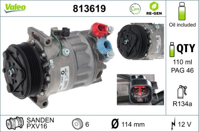 VALEO 813619 VALEO RE-GEN REMANUFACTURED Compresor, climatizare foto