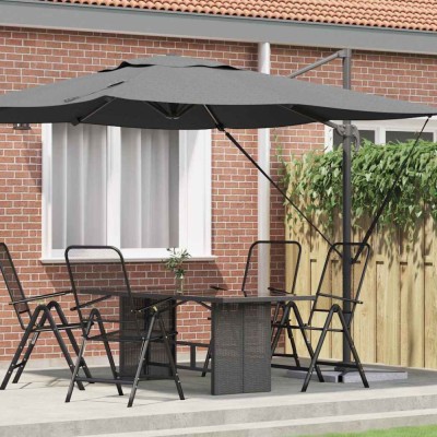 vidaXL Parasol Roma Antracit 286 x 285 x 265 cm Poliester și Aluminiu 42003337 foto