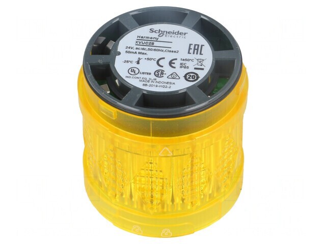 Semnalizator LED Galben 24V IP65 &Oslash;60mm