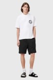AllSaints pantaloni scurți din amestec de in HANBURY culoarea negru, M022TA