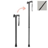 Baston pliabil din aluminiu, reglabil pe inaltime, negru, CMCLASS