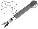 Cablu Alpha Essential C&amp;C 2x2x22AWG gri &icirc;nchis 300V