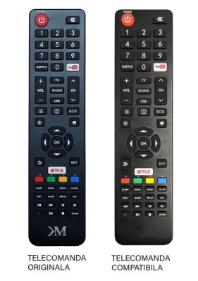 Telecomanda compatibil cu originalul pentru TV Kruger&amp;amp;Matz PIL0357 (338-3) foto