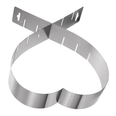Forma reglabila tort, inima, inox, 15/28x5cm - Zokura foto